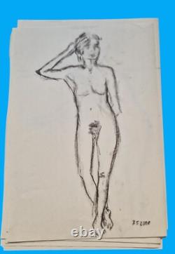Sketches drafts nudes lot 51 boards some signed Paloma Maldonado
