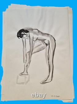 Sketches drafts nudes lot 51 boards some signed Paloma Maldonado