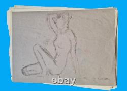 Sketches drafts nudes lot 51 boards some signed Paloma Maldonado