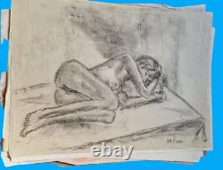 Sketches drafts nudes lot 51 boards some signed Paloma Maldonado