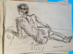 Sketches drafts nudes lot 51 boards some signed Paloma Maldonado