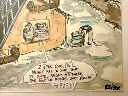 Tableau/ Humorous/Sarcastic Drawing Artist Jean Marc Reiser