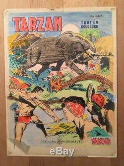 Tarzan Original Drawing Of Cover With Color Layer Be
