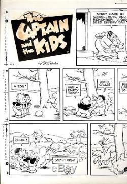 The Captain And The Kids-pim Pam Poum Original Board John Dirks Signed 1975