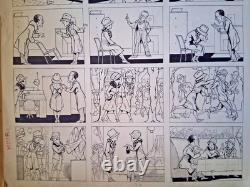 Two large very decorative panels. Belle Époque. Garçonne Style