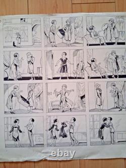 Two large very decorative panels. Belle Époque. Garçonne Style