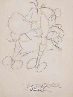 Uderzo Original Drawing Of Obelix