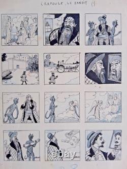 Unsigned comic strip. Crapoule the bandit