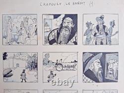 Unsigned comic strip. Crapoule the bandit