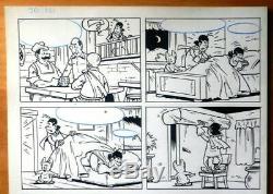 Vandersteen Original Comics Book Jerome Erasmus Original Drawing Board