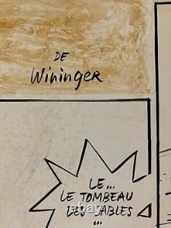 Very Beautiful Original Artwork 1978 Pierre De Winninger The Forgotten Pyramid Drawing