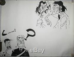 Vintage 80's Board Drawing Original Style Gotlib, Fluide Glacial