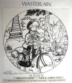 Wasterlain Original Board Original Drawing Comics Magazine Spirou