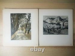 Yves Brayer / From The Colombier Collection 20 Boards - Original Drawing Dedicated Rare