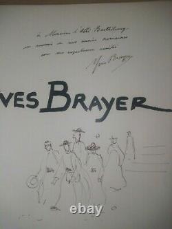 Yves Brayer / From The Colombier Collection 20 Boards - Original Drawing Dedicated Rare