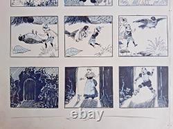 2 planches de BD originales signées LUC LEGUEY. Fantastique. Géant. Nain