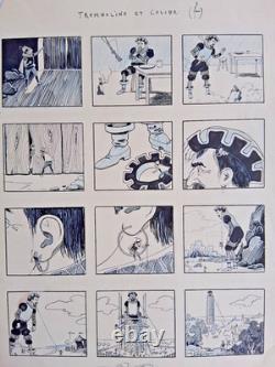 2 planches de BD originales signées LUC LEGUEY. Fantastique. Géant. Nain