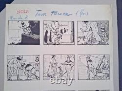 2 planches de BD originales signées (LUC LEGUEY). Tom Pouce