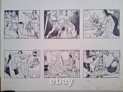 2 planches de BD originales signées (LUC LEGUEY). Tom Pouce