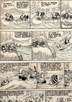 2 planches originales dessin original BD Marijac Rouletabosse pour Pierrot 1935
