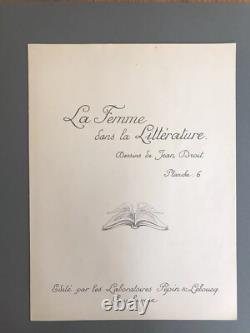 3 Dessins de Jean Droit planches 6, 7, 8 publicité pour labos Pépin & Leboucq