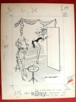 4 dessins originaux d' A. G. BADERT BD planche original