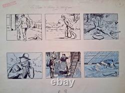 5 planches originales signées G. Quesnel