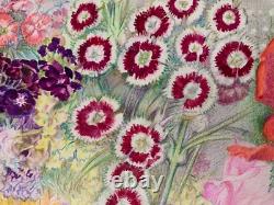 Ancienne Planche De Dessins Originaux Etudes De Fleurs Botaniques Signee (9)