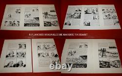 B. D. 8 Planches Originales Encrées De 34 Dessins Par Maurice Toussaint A Voir