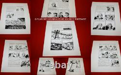 B. D. 8 Planches Originales Encrées De 34 Dessins Par Maurice Toussaint A Voir