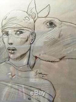 BILAL Dessin Original ANIMAL'Z ANA ET LE CHEVAL