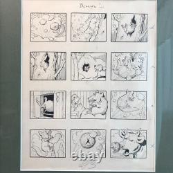 BOUM. PLANCHE ORIGINALE B. RABIER la vache qui rit dessin bd gédéon babar