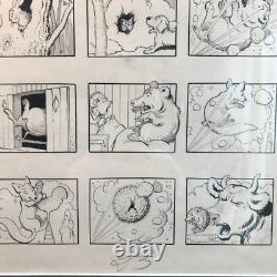 BOUM. PLANCHE ORIGINALE B. RABIER la vache qui rit dessin bd gédéon babar