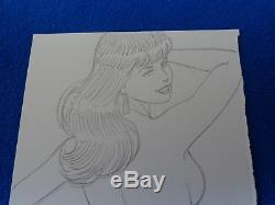 Berthet dessin original pin up planche originale