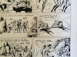 Bob Morane-Gerald Forton-planche dessin original-la piste de l ivoire-1962