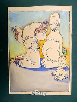 CALVO illustration originale ours polaires