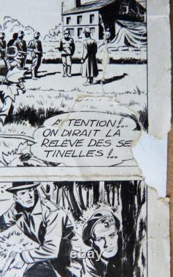 COLONEL X planche originale dessin de Christian MATHELOT Marijac Coq Hardi