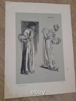 Carl Marr-Planche originale 1898-34/46-Der Kunstschatz-Art -Dessin