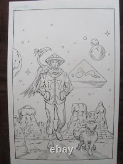 Chris Malgrain Superbe Planche Originale Couverture Inner Trek Oniric Comics