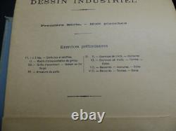 Cours de Dessin Industriel 3 volumes + planches Dupuis 1916