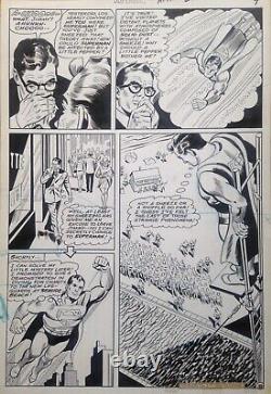 Curt SWAN Dessin planche original SUPERMAN année 70