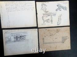 DESSINS 18 PLANCHES DE MOBILIER LOUIS XIV DU MÊME ARTISTE DEBUT 19ème D 247