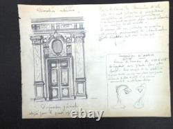 DESSINS 18 PLANCHES DE MOBILIER LOUIS XIV DU MÊME ARTISTE DEBUT 19ème D 247