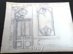 DESSINS 18 PLANCHES DE MOBILIER LOUIS XIV DU MÊME ARTISTE DEBUT 19ème D 247