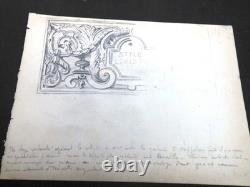 DESSINS 18 PLANCHES DE MOBILIER LOUIS XIV DU MÊME ARTISTE DEBUT 19ème D 247