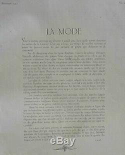 Dessin Croquis Mode 1927 Planche Couleur Art Deco Annees Folles Modele A25254