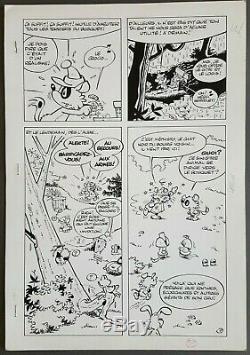 Dessin Encre Planche Originale DUPA (1945-2000) Chlorophylle Tintin 1982