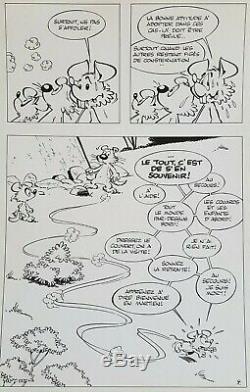 Dessin Encre planche originale DUPA (1945-2000) Chlorophylle Tintin 1982