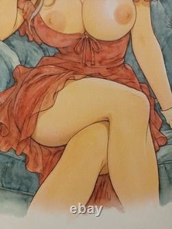 Dessin Original Dedicace Bd Planche Femme Pastiche Hommage A La Bd Française 087
