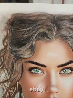 Dessin Original Dedicace Bd Planche Femme Portrait Nu Féminin Érotique 02